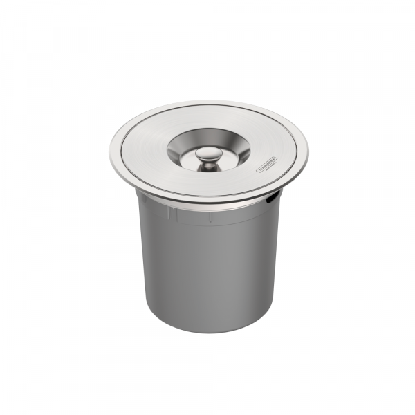 Lixeira de Embutir Tramontina Clean Round em Aço Inox com Balde Plástico 5 L