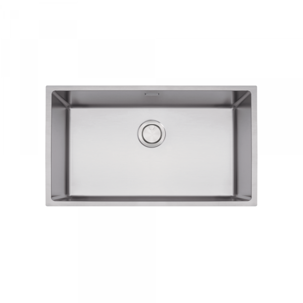 Cuba Tramontina Design Collection Quadrum 70 em Aço Inox com Acabamento Scotch Brite e Válvula de 4 1/2" com escape